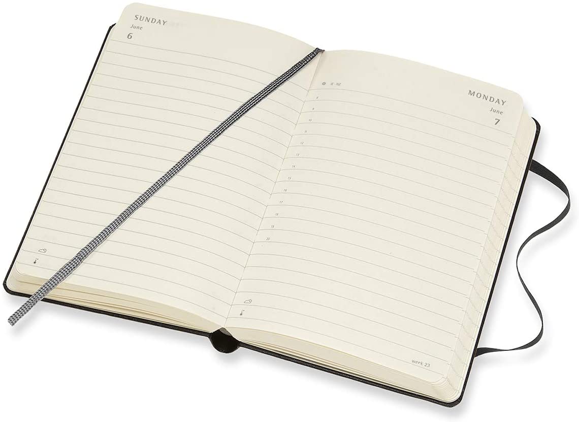Agenda 2021 Moleskine 12Month Daily Notebook Planner Black