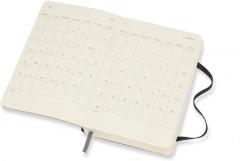 Agenda 2021 - Moleskine 12-Month Daily Notebook Planner - Black, Softcover Pocket