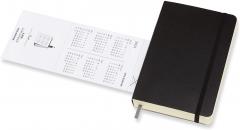 Agenda 2021 - Moleskine 12-Month Daily Notebook Planner - Black, Softcover Pocket