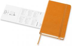 Agenda 2021 - Moleskine 12-Month Daily Notebook Planner - Cadmium Orange, Hardcover Pocket