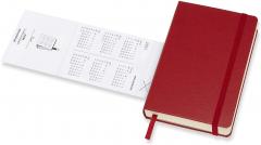 Agenda 2021 - Moleskine 12-Month Daily Notebook Planner - Scarlet Red, Hardcover Pocket