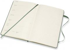 Agenda 2021 - Moleskine 12-Month Weekly Notebook Planner - Myrtle Green, Hardcover Large