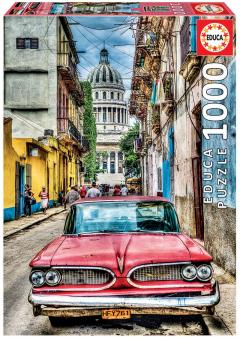 Puzzle 1000 piese - Vintage Car in Old Havana