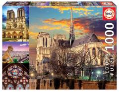 Puzzle 1000 piese - Notre Dame Collage