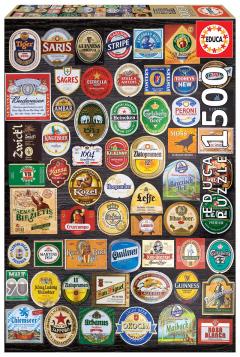 Puzzle 1500 piese - Beer Labels Collage