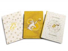 Set carnete - Harry Potter: Hufflepuff Constellation Sewn Notebook Collection