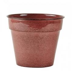Ghiveci metalic - Enamelled Metal - Dark Rose