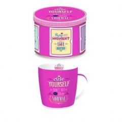 Cana portelan in cutie cadou - Be Yourself, Don't Try To Be Normal Mug In Tin Gift Box