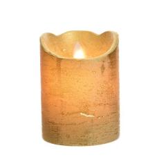 Decoratiune - LED Wax Waving Candle - Gold, 10 cm