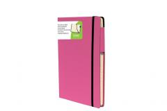 Carnet foaie liniata cu coperta roz - Notebook Medium Plain Pink