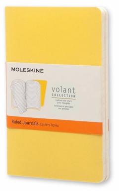 MoleskineVolant Journal Ruled Pocket Sunflower Yellow/Brass Yellow