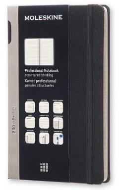 Moleskine Professional Notebook Large Hard Cover Black Pro collection