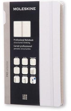 Moleskine Professional Notebook Large Hard Cover Aster Grey Pro Collection