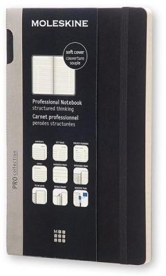 Moleskine Professional Notebook Large Soft Cover Black Pro Collection