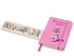 Moleskine Alice's Adventures in Wonderland Limited Edition Pink Hard Ruled Pocket Notebook