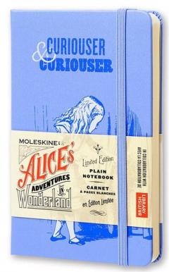 Moleskine Alice's Adventures in Wonderland Limited Edition Blue Hard Plain Pocket Notebook