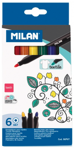 Set 6 Carioci pentru textile - Milan