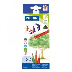 Set 12 Creioane colorate triunghiulare - Milan