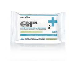 Servetele umede antibacteriene - Sanwise, 15 bucati