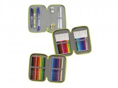 Penar echipat Color Fabric cu trei compartimente (mai multe modele)