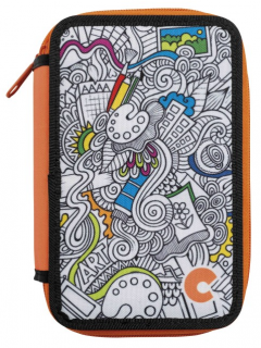 Penar echipat Color Fabric cu trei compartimente (mai multe modele)