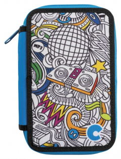 Penar echipat Color Fabric cu trei compartimente (mai multe modele)