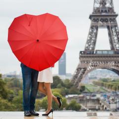 Umbrela - I Love You - Heart-Shaped Umbrella