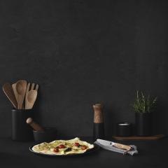 Suport pentru accesorii - Herb Jars with Oak Tray - Black