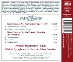 Saint-Saens: Piano Concertos Nos. 4 and 5 ”Egyptian”