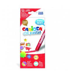 Set creioane cerate - Carioca Oil Paste, 12 culori