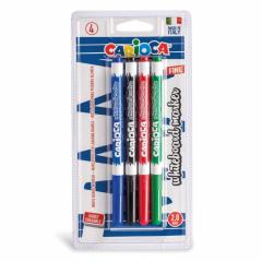 Set markere - Carioca Whiteboard Marker, fine, 4 culori