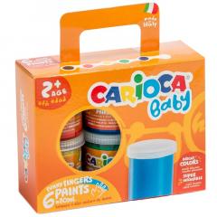 Set tempera - Baby Finger Paint, 6 bucati