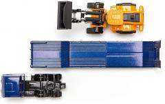 Jucarie - Man Tgx with low loader truck and JCB wheel loader