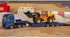 Jucarie - Man Tgx with low loader truck and JCB wheel loader