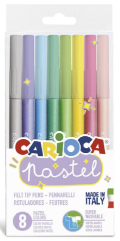 Set 8 carioci colorate Pastel