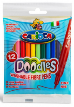 Set 12 carioci lavabile Doodles