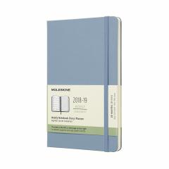 Agenda - Moleskine 18M Weekly Notebook Large Cinder Blue 2018-2019