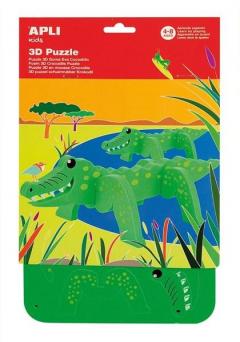Puzzle 3D din spuma - Crocodil Apli