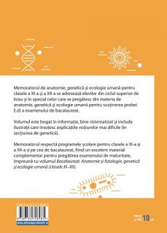 Memorator de anatomie, genetica si ecologie umana pentru clasele XI-XII