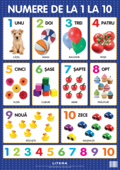 Numere de la 1 la 10. Planse educationale