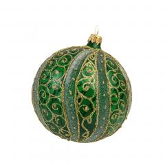 Glob - Transparent verde cu motive aurii