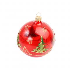 Glob - Transparent rosu cu braduti