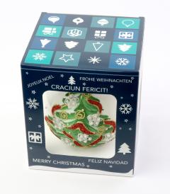 Glob - Alb mat cu brad perle