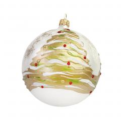 Glob - Alb cu brad auriu