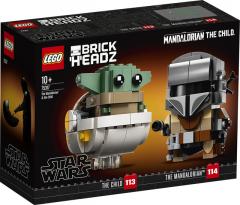  Lego Brickheadz - Mandalorianul si Baby Yoda