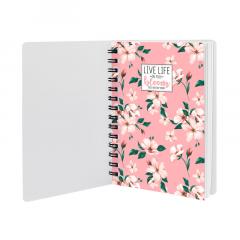 Agenda 2021 - Small Spiral Bound Weekly Planner 12 Months - Flowers