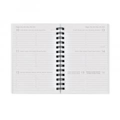 Agenda 2021 - Small Spiral Bound Weekly Planner 12 Months - Flowers