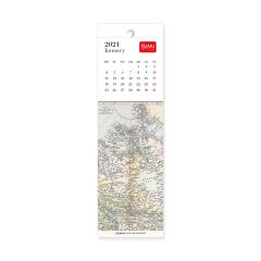 Calendar 2021 - Bookmark - Travel, 5.5x18 cm