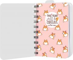 Agenda 2021 - Small Spiral Bound Daily Planner 12 Months - Puppies