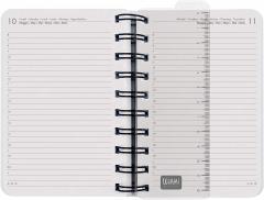 Agenda 2021 - Small Spiral Bound Daily Planner 12 Months - Puppies